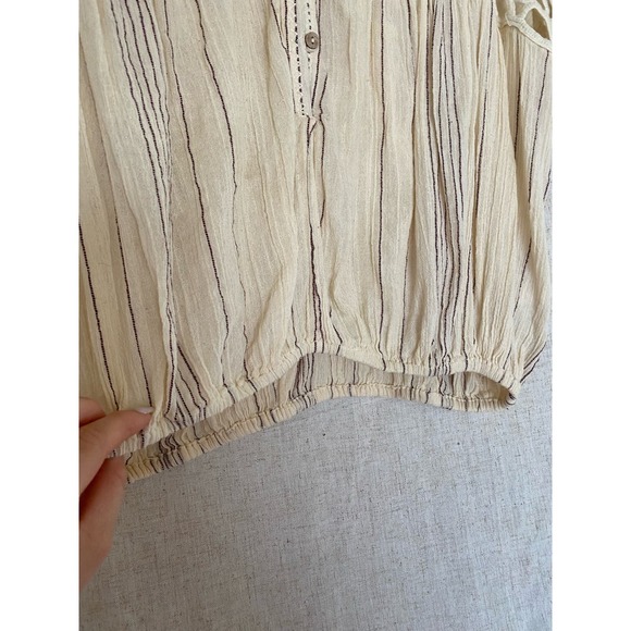 Free People Cedar Lace Pullover Blouse Size Medium - Picture 6 of 11